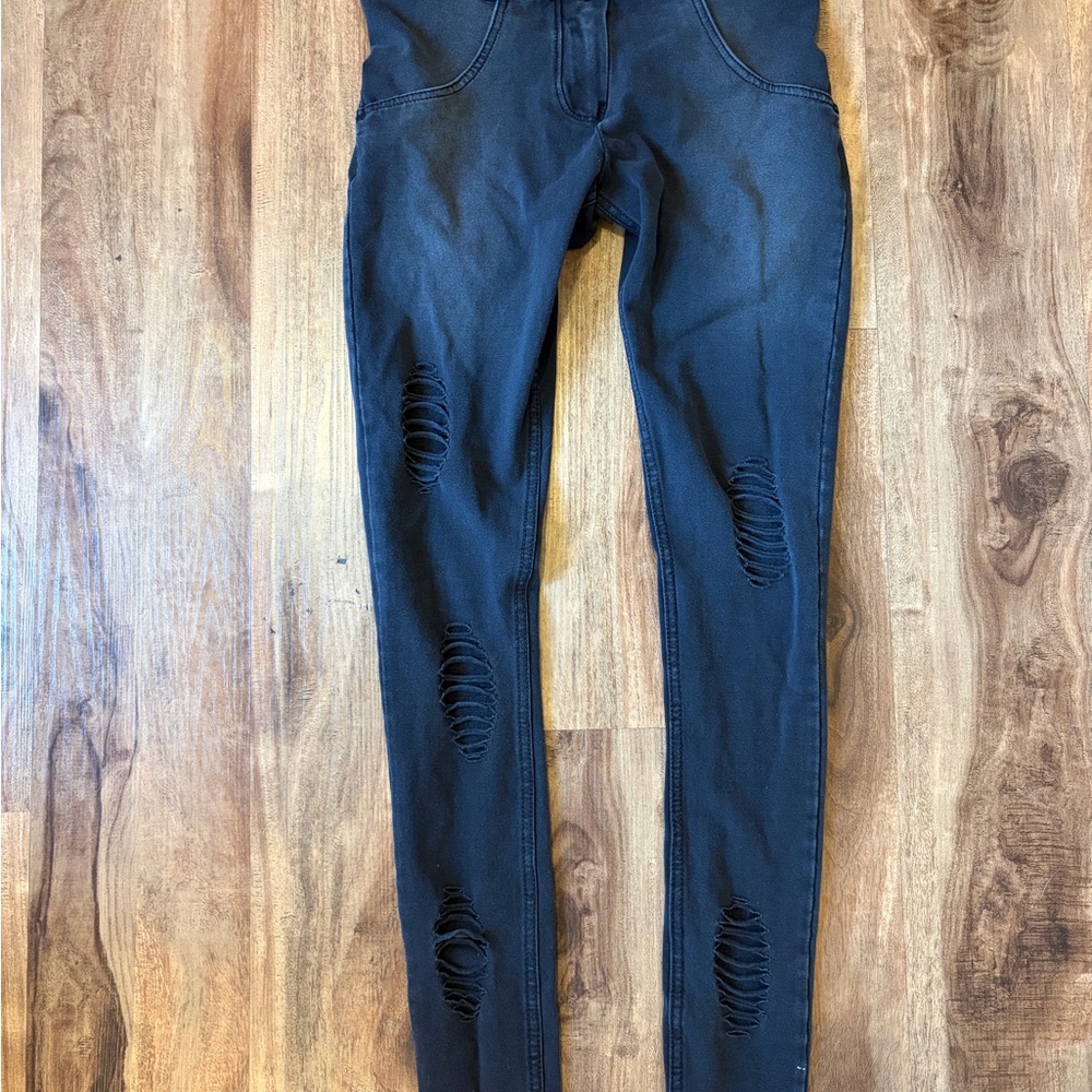 Freddy WR UP Distressed Black Women's Jeans